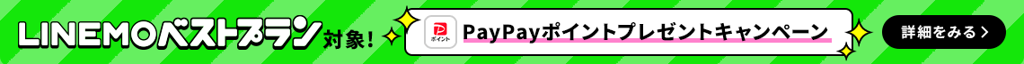 LINEMOベストプランV対象！PayPayポイントプレゼントキャンペーン