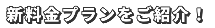 ちょっとだけ 新料金プランをご紹介！